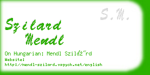 szilard mendl business card